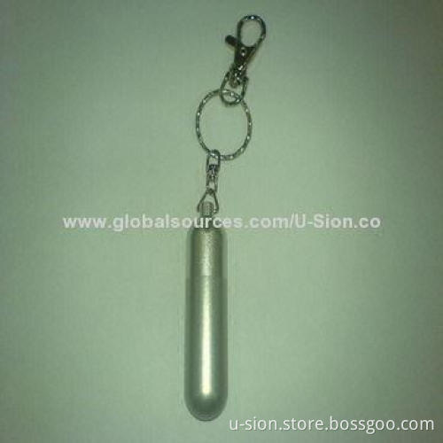 Bullet USB flash disk, golden with keychain for promotion
